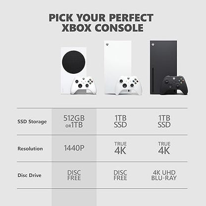 Xbox Series S 512GB SSD Console - Includes Xbox Wireless Controller - Up to 120 frames per second - 10GB RAM 512GB SSD - Experience high dynamic range - Xbox Velocity Architecture